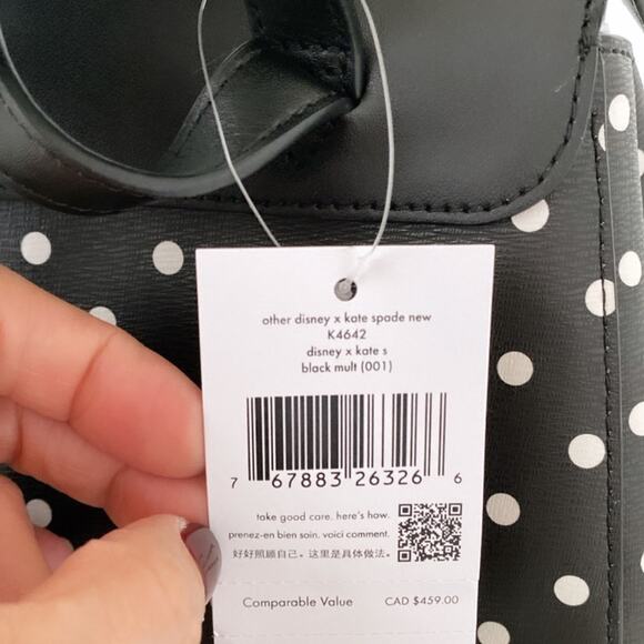 New Kate Spade Disney x Kate Spade New York Minnie Mouse Backpack/Leather/Black - Picture 9 of 9